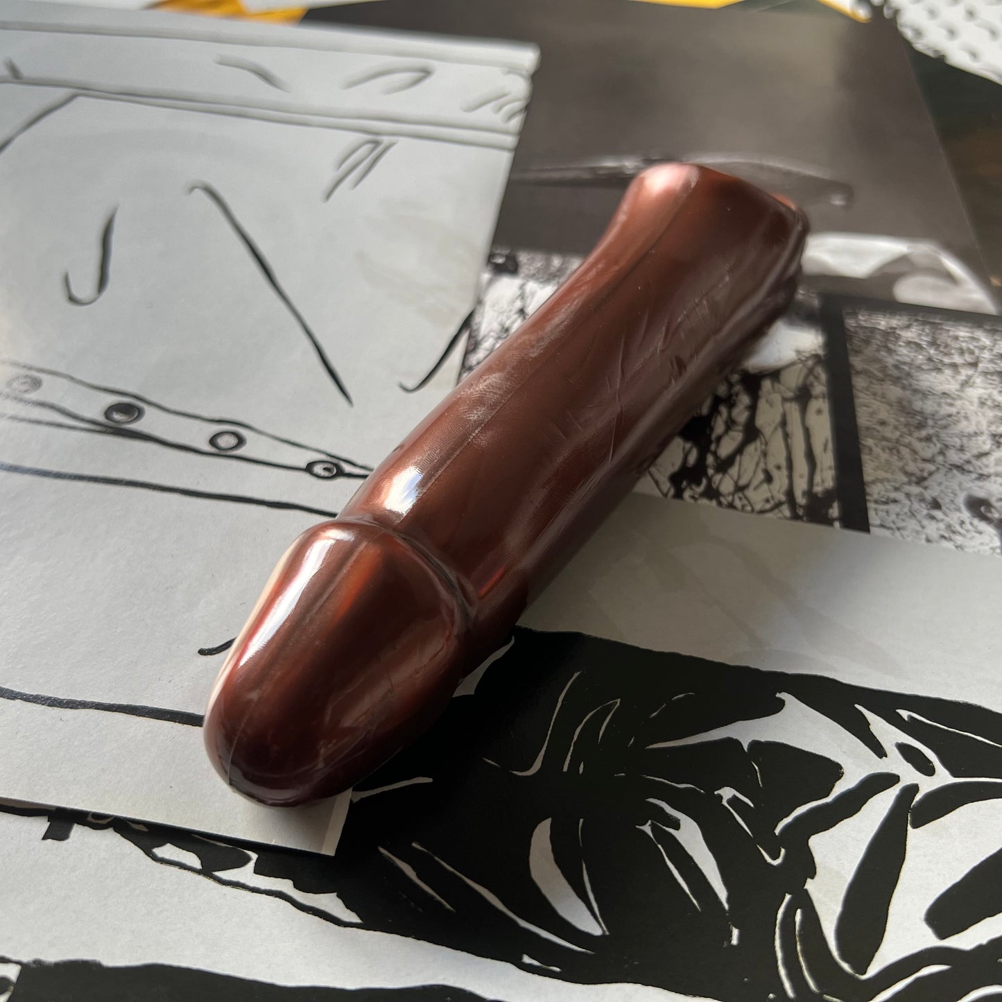 Penis Sleeve Brown SAMPLE 173MM 36MM
