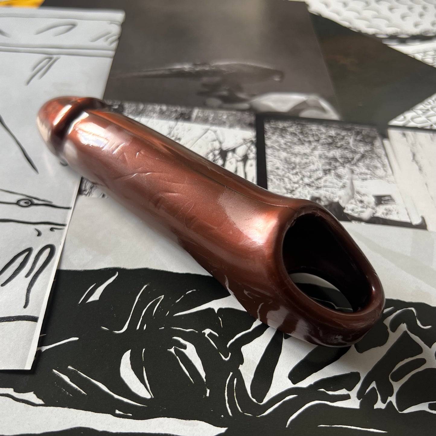 Penis Sleeve Brown SAMPLE 173MM 36MM