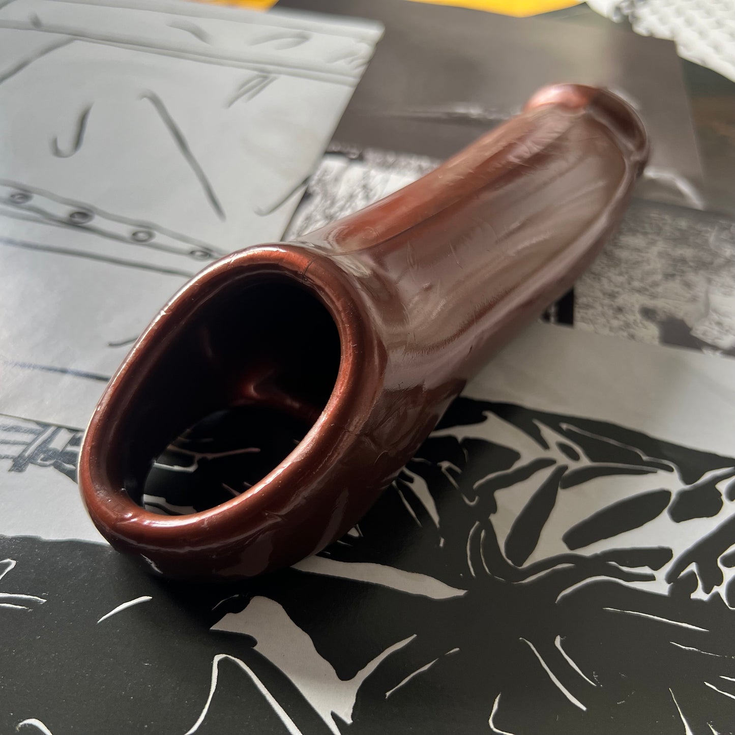 Penis Sleeve Brown SAMPLE 236MM 45.6MM