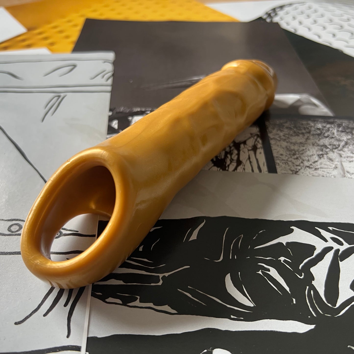 Penis Sleeve Gold Veins SAMPLE 204MM 42MM