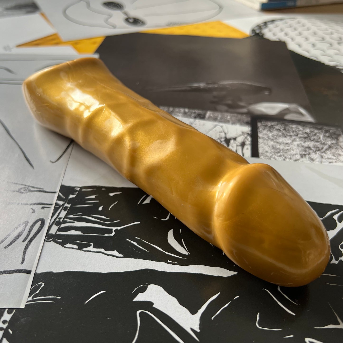 Penis Sleeve Gold Veins SAMPLE 235MM 47.8MM